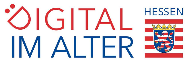 Logo des Projektes "Digital Im Alter" von der Landesstiftung "Miteinander in Hessen"